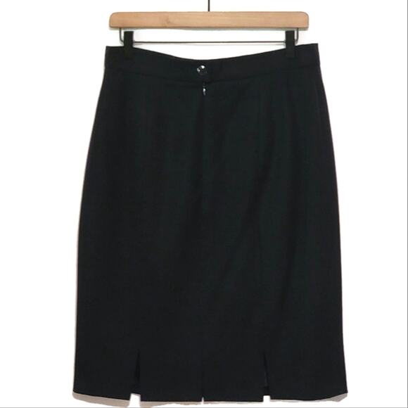Escada Margaretha Ley Wool Pencil Midi Skirt Vintage Black EU 42 US 10 Tailored - Picture 5 of 15